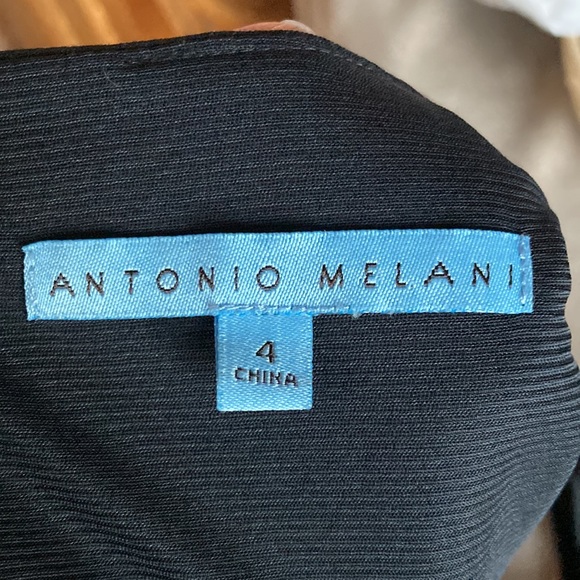 Antonio Melani Women's Dress Black Fitted Back Zip, Kick Pleat size 4 - Picture 10 of 13